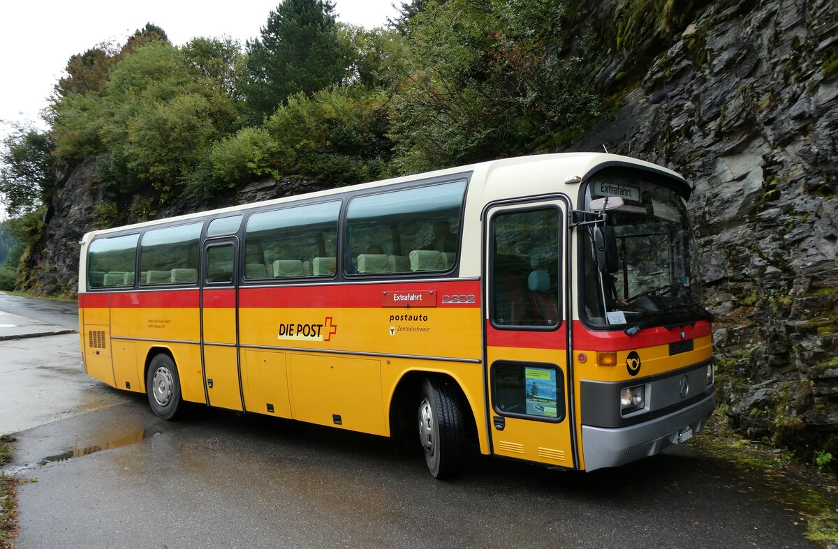 (280'125) - Buzzi, Bern - BE 910'789 - Mercedes (ex Mattli, Wassen/PID 2295) am 9. September 2025 in Zervreila, Stausee (280'125) - Buzzi, Bern - BE 910'789 - Mercedes (ex Mattli, Wassen/PID 2295) am 9. September 2025 in Zervreila, Stausee