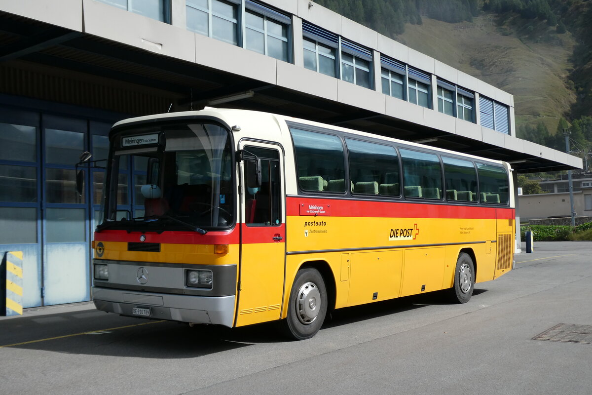 (280'256) - Buzzi, Bern - BE 910'789 - Mercedes (ex Mattli, Wassen/PID 2295) am 10. September 2025 in Andermatt, Bahnhofplatz (280'256) - Buzzi, Bern - BE 910'789 - Mercedes (ex Mattli, Wassen/PID 2295) am 10. September 2025 in Andermatt, Bahnhofplatz