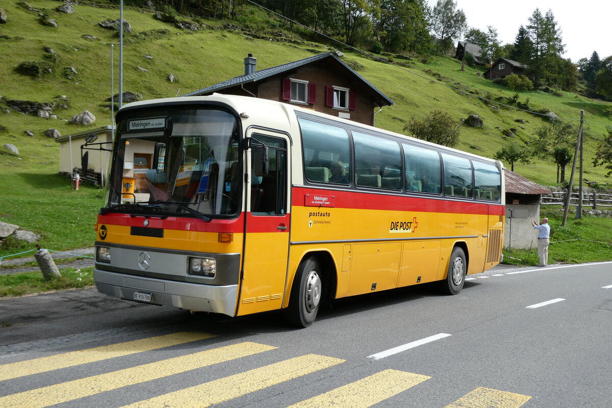 (280'262) - Buzzi, Bern - BE 910'789 - Mercedes (ex Mattli, Wassen/PID 2295) am 10. September 2025 in Meien, Aderbogen (280'262) - Buzzi, Bern - BE 910'789 - Mercedes (ex Mattli, Wassen/PID 2295) am 10. September 2025 in Meien, Aderbogen