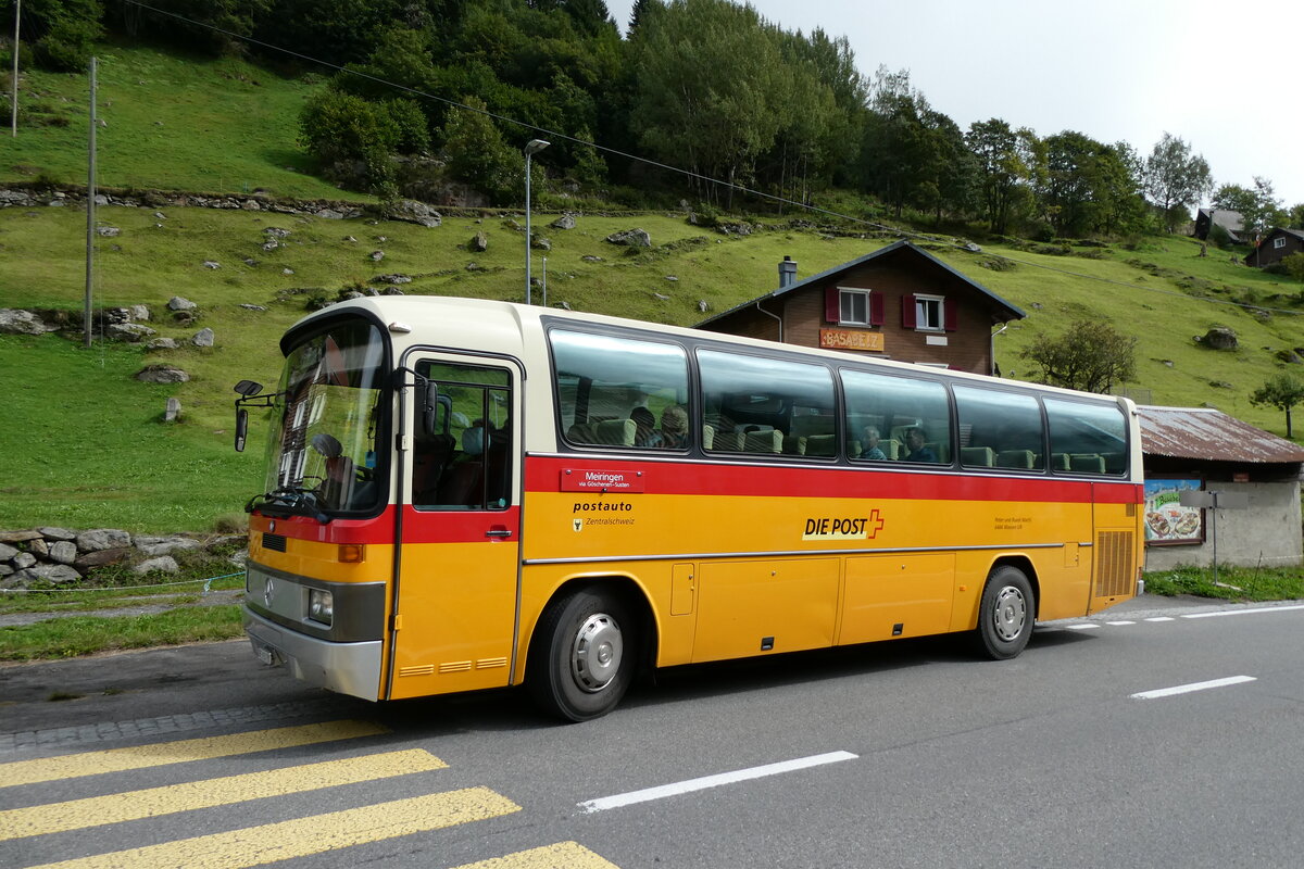 (280'264) - Buzzi, Bern - BE 910'789 - Mercedes (ex Mattli, Wassen/PID 2295) am 10. September 2025 in Meien, Aderbogen (280'264) - Buzzi, Bern - BE 910'789 - Mercedes (ex Mattli, Wassen/PID 2295) am 10. September 2025 in Meien, Aderbogen