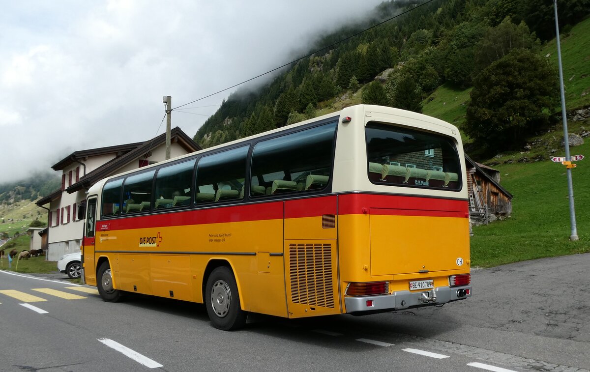 (280'265) - Buzzi, Bern - BE 910'789 - Mercedes (ex Mattli, Wassen/PID 2295) am 10. September 2025 in Meien, Aderbogen (280'265) - Buzzi, Bern - BE 910'789 - Mercedes (ex Mattli, Wassen/PID 2295) am 10. September 2025 in Meien, Aderbogen