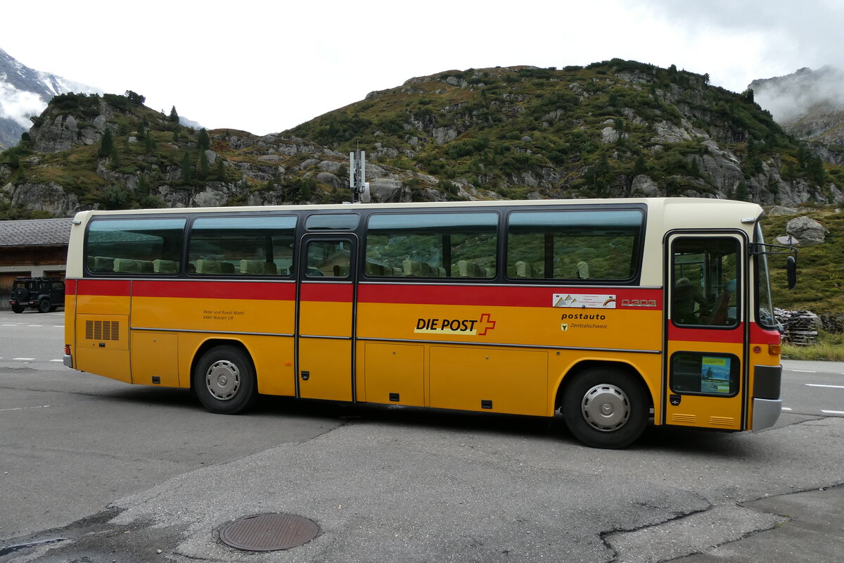 (280'287) - Buzzi, Bern - BE 910'789 - Mercedes (ex Mattli, Wassen/PID 2295) am 10. September 2025 in Susten, Steingletscher (280'287) - Buzzi, Bern - BE 910'789 - Mercedes (ex Mattli, Wassen/PID 2295) am 10. September 2025 in Susten, Steingletscher