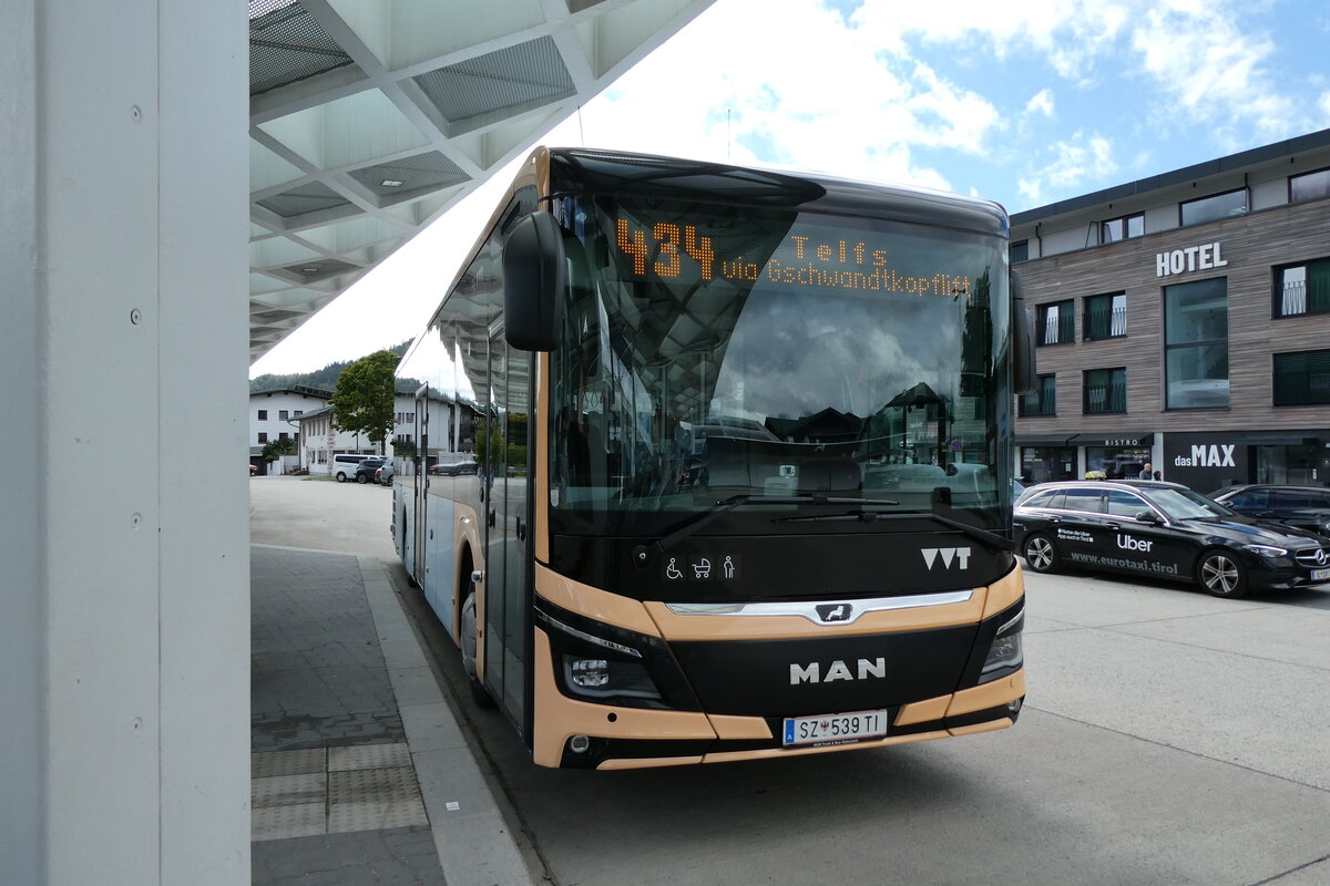 (280'461) - Breuss, Rankweil - Nr. 539/SZ 539 TI - MAN am 16. September 2025 beim Bahnhof Seefeld (280'461) - Breuss, Rankweil - Nr. 539/SZ 539 TI - MAN am 16. September 2025 beim Bahnhof Seefeld
