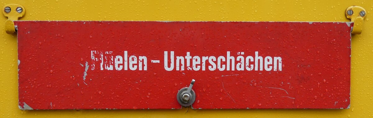 (280'684) - Routentafel - Flüelen-Unterschächen - am 27. September 2025 beim Bahnhof Wädenswil (280'684) - Routentafel - Flüelen-Unterschächen - am 27. September 2025 beim Bahnhof Wädenswil