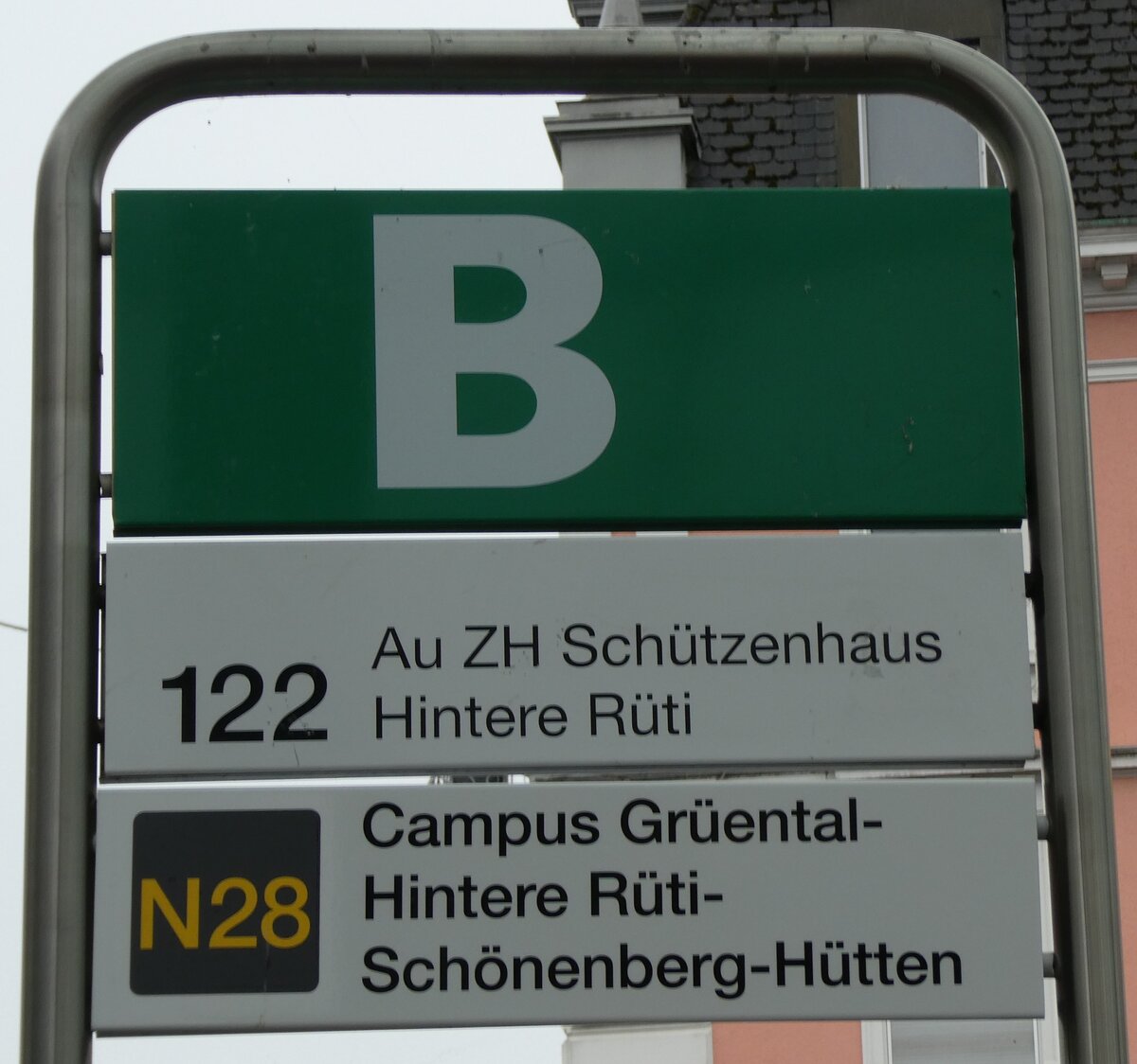 (280'723) - AHW-Haltestellenschild - Wädenswil, Bahnhof - am 27. September 2025 (280'723) - AHW-Haltestellenschild - Wädenswil, Bahnhof - am 27. September 2025