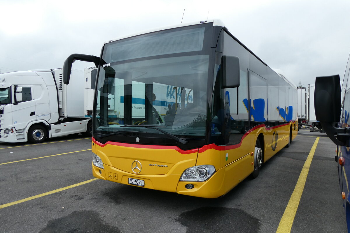 (280'819) - CarPostal Ouest - VD 9361/PID 10'703 - Mercedes (ex Faucherre, Moudon) am 28. September 2025 in Kerzers, Interbus (280'819) - CarPostal Ouest - VD 9361/PID 10'703 - Mercedes (ex Faucherre, Moudon) am 28. September 2025 in Kerzers, Interbus