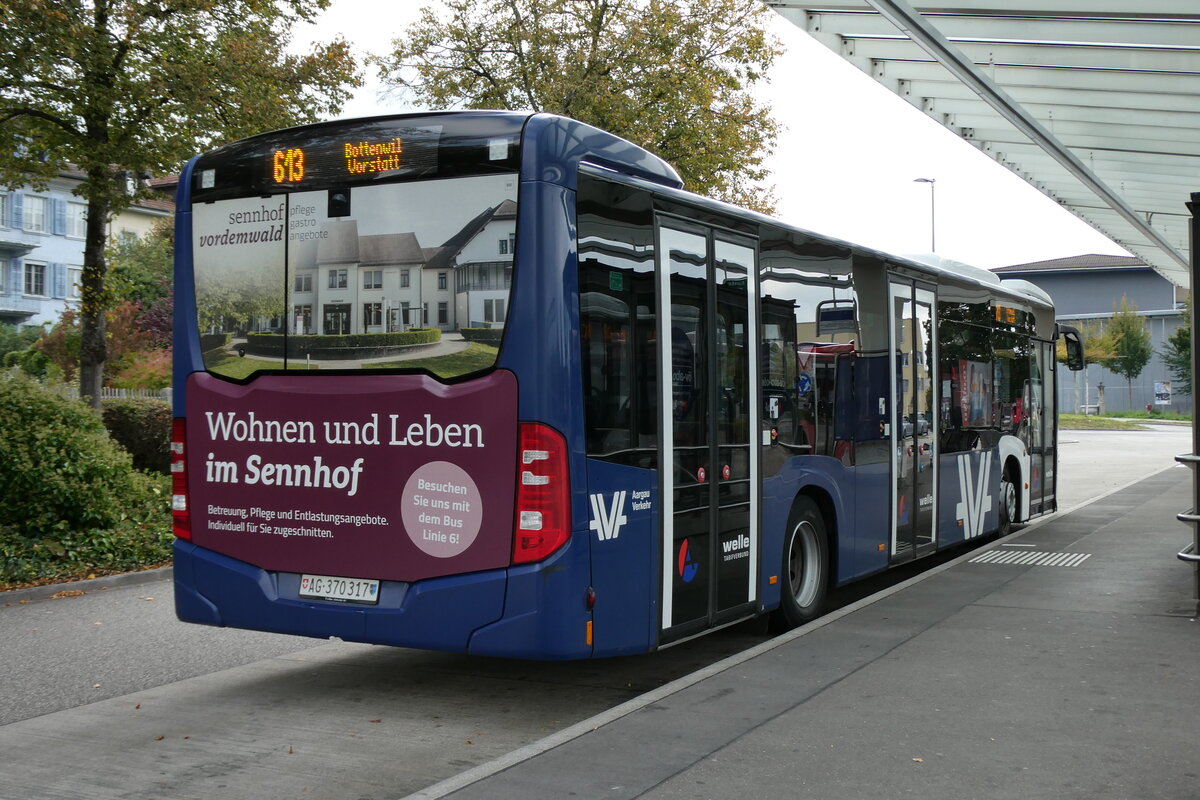 (280'862) - Limmat Bus, Dietikon - AG 370'317 - Mercedes am 2. Oktober 2025 beim Bahnhof Zofingen