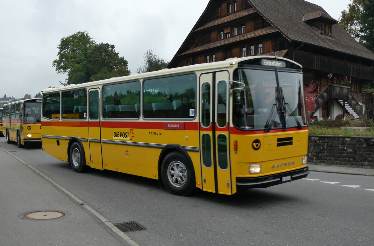 (281'398) - Ackermann, Landquart - GR 106'362 - Saurer/R&J (ex Fssler, Unteriberg; ex Schrch, Gutenburg Nr. 6; ex P 24'358/PID 3219) am 12. Oktober 2025 in Hellbhl, Luzernstrasse 