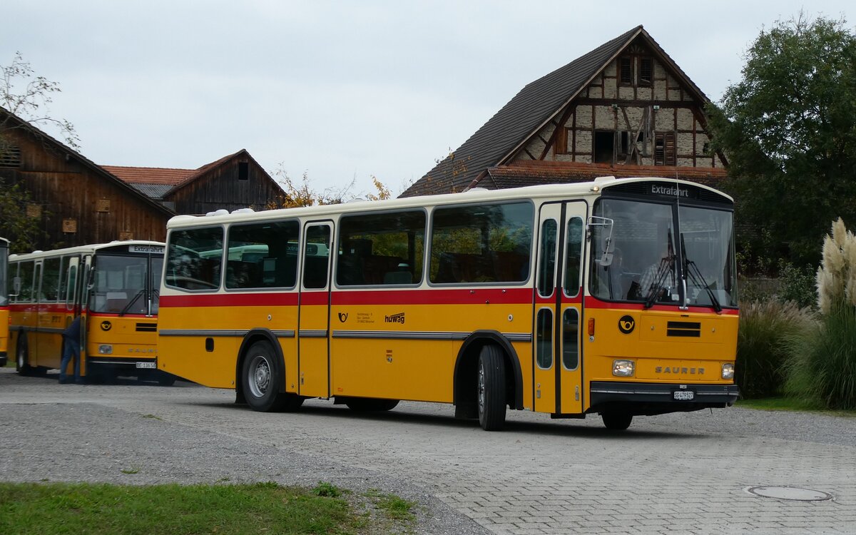 (281'448) - Huwag, Mrschwil - SG 479'527 - Saurer/R&J (ex Nef, Hemberg PID 3243; ex P 24'353) am 12. Oktober 2025 in Hitzkirch, Interkantonale Polizeischule