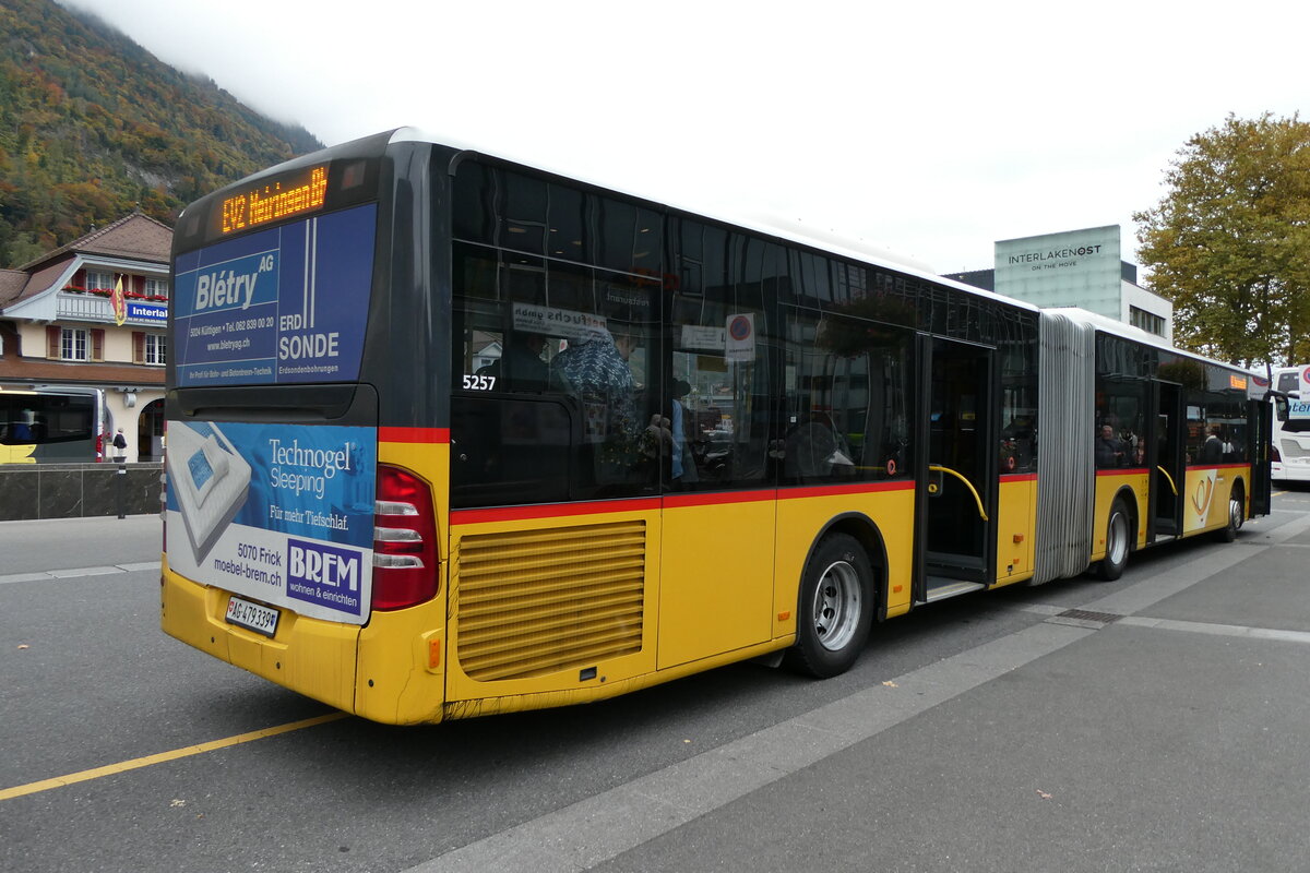 (281'516) - PostAuto Nordschweiz - AG 479'339/PID 5257 - Mercedes (ex SO 148'553) am 14. August 2025 beim Bahnhof Interlaken Ost