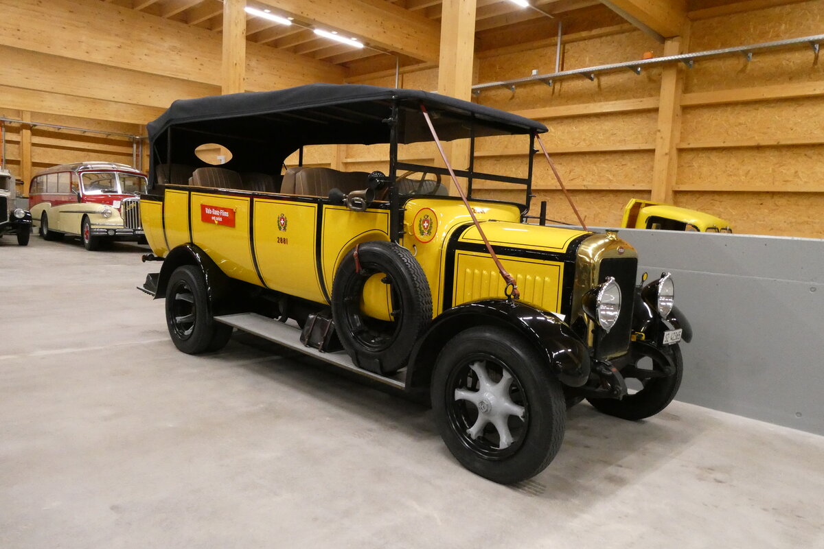 (281'581) - Rllin, Hirzel - SZ 42'365 - FBW/Seitz-Hess (ex RhV Altsttten Nr. 31; ex P 1529; ex P 2881) am 18. Oktober 2025 in Nfels, FBW-Museum