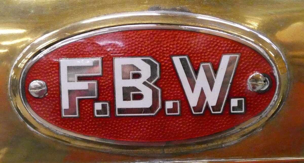 (281'595) - Buslogo - F.B.W. - am 18. Oktober 2025 in Nfels, FBW-Museum