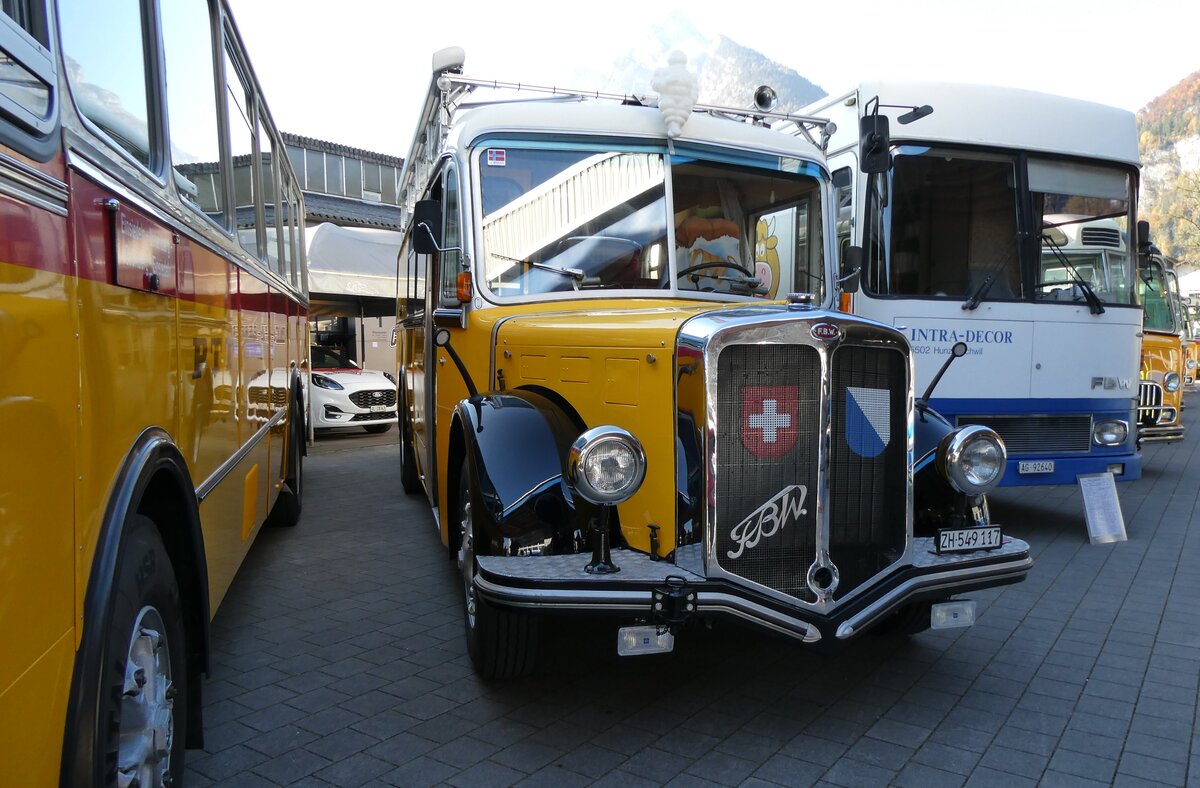 (281'606) - Frei, Fehraltdorf - ZH 549'117 - FBW/R&J (ex Bucheli, Kriens Nr. 15) am 18. Oktober 2025 in Nfels, FBW-Museum 