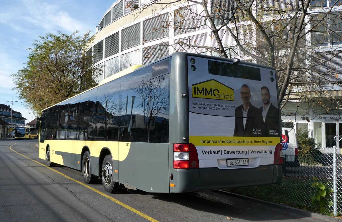 (282'097) - STI Thun - Nr. 148/BE 801'148 - MAN am 6. November 2025 bei der SChifflndte Thun