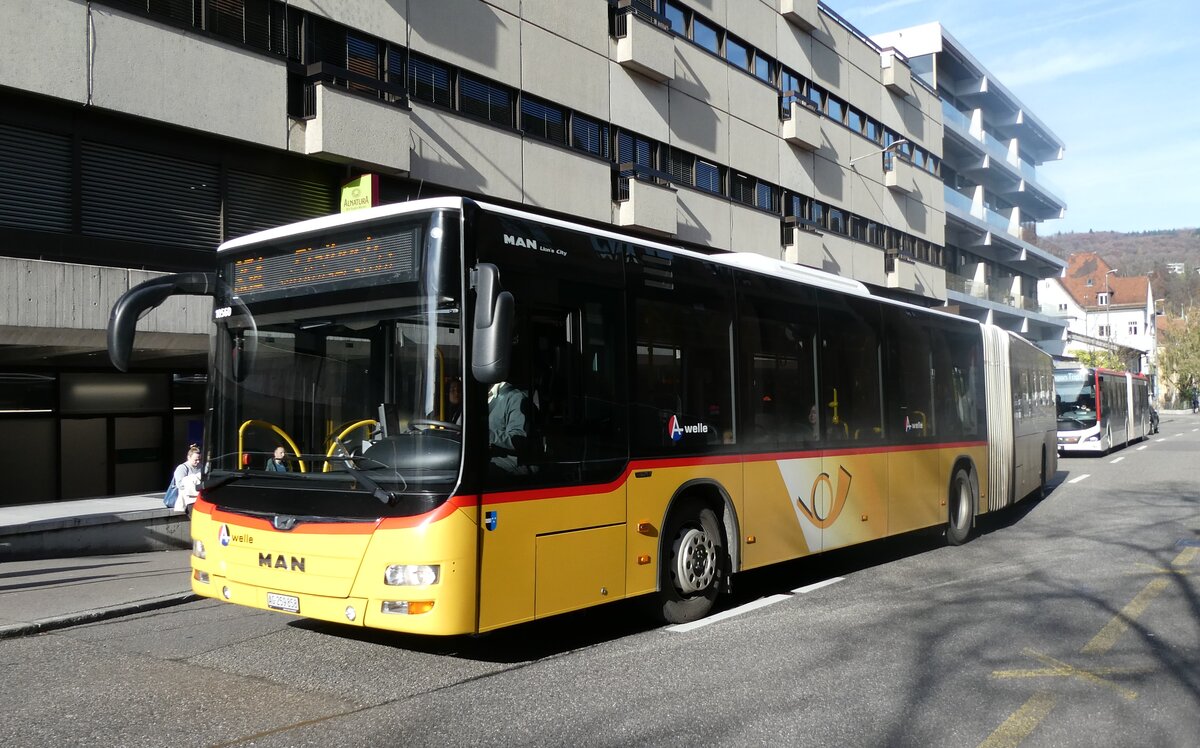(282'297) - PostAuto Nordschweiz - AG 259'858/PID 10'560 - MAN am 11. November 2025 in Baden, Postautostation