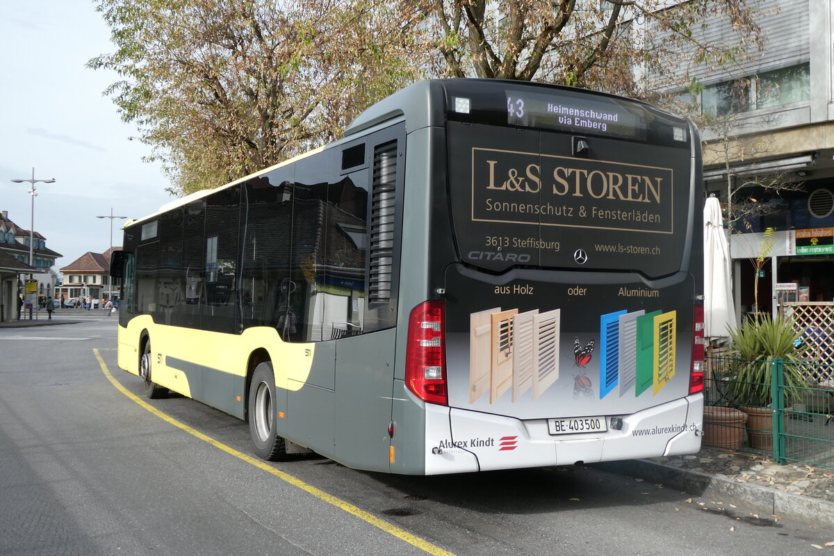 (282'391) - STI Thun - Nr. 500/BE 403'500 - Mercedes am 14. November 2025 bei der Schiffl�ndte Thun 