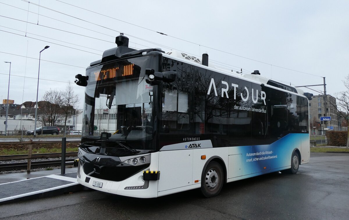 (282'765) - TGA, Arbon (Eurobus) - TG 686 - eKarsan am 5. Dezember 2025 beim Bahnhof Arbon