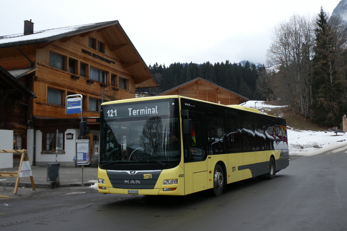 (283'655) - STI Thun - Nr. 400/BE 849'400 - MAN am 2. Januar 2026 in Grindelwald, Oberer Gletscher