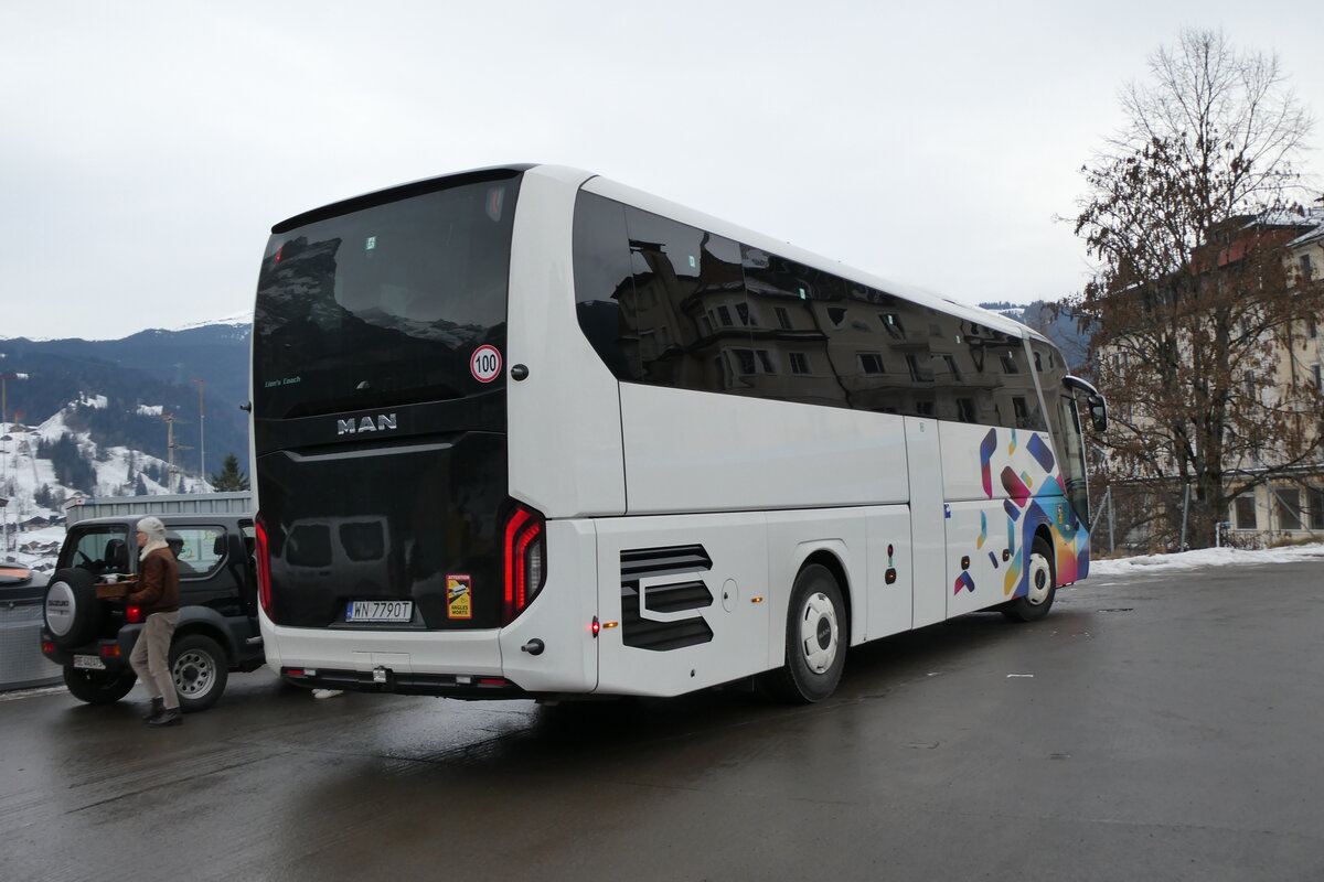 (283'669) - Aus Polen: ??? - WN 7790T - MAN am 2. Januar 2026 beim Bahnhof Grindelwald