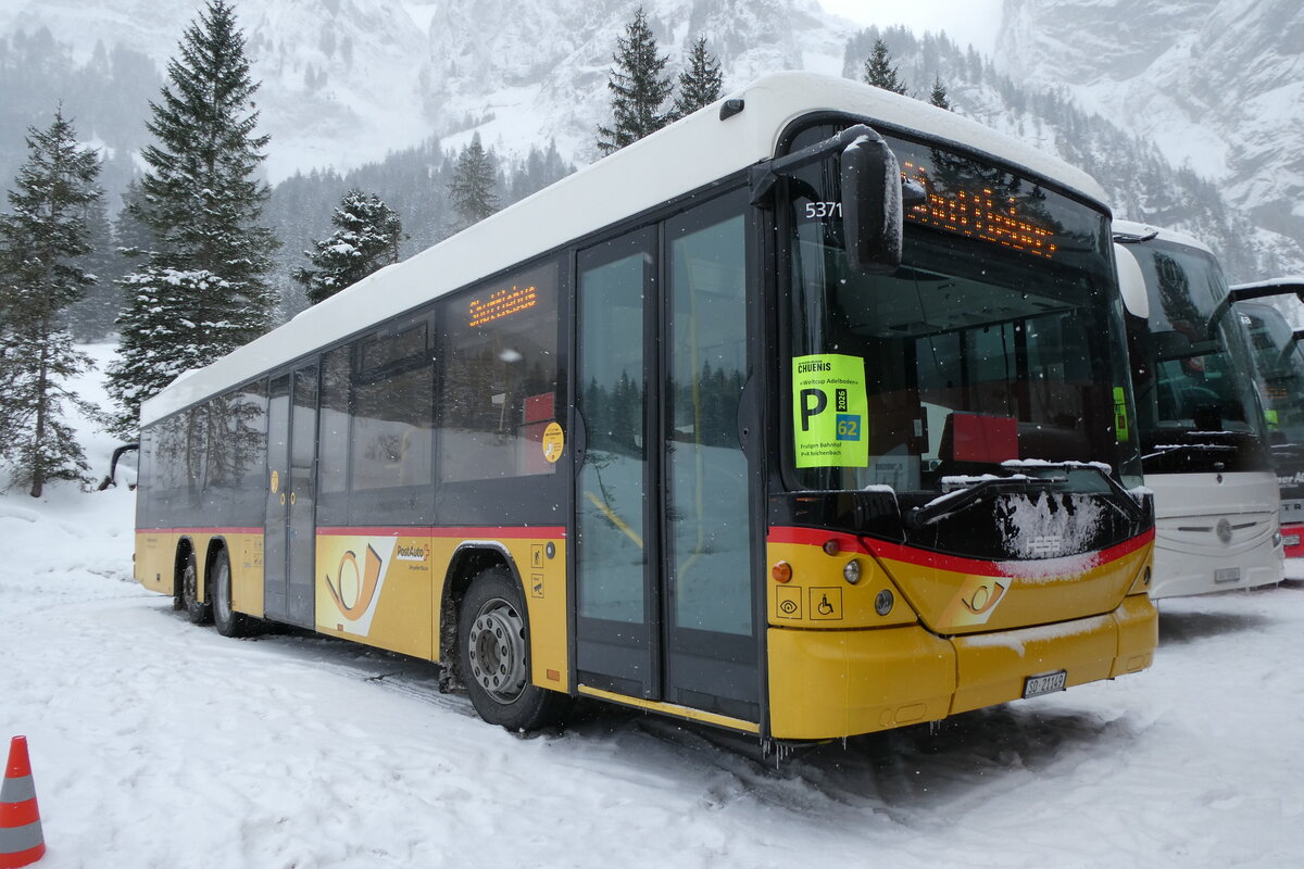 (283'929) - Steiner, Messen - SO 21'149/PID 5371 Scania/Hess am 10. Januar 2026 in Adelboden, Unter dem Birg