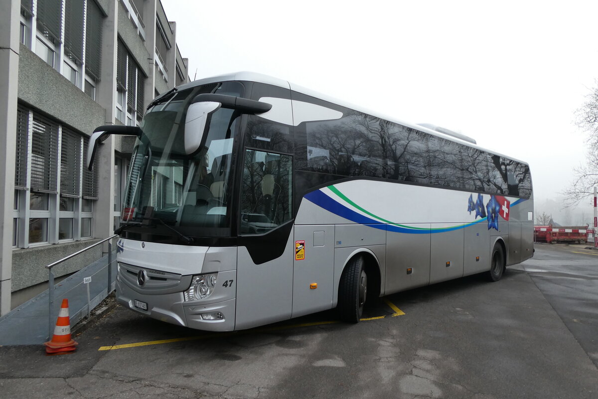 (284'276) - Oberland Reisen, Thun - Nr. 47/BE 607'481 - Mercedes am 18. Januar 2026 in Thun, Garage STI