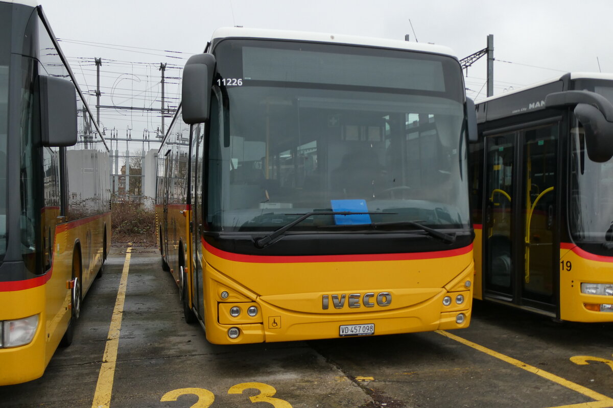 (284'477) - CarPostal Ouest - VD 457'098/PID 11'226 - Iveco am 31. Januar 2026 in Yverdon, Garage