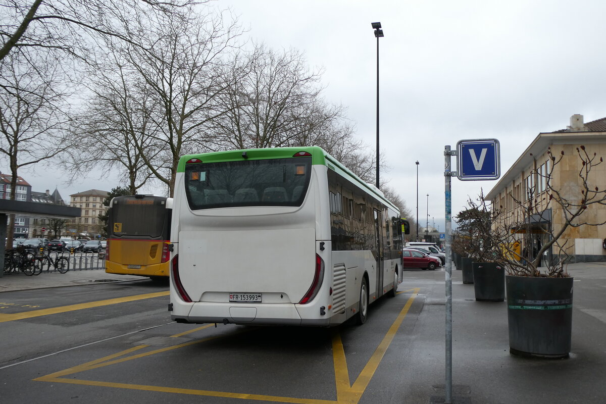 (284'507) - Rapold, Rheinau - Nr. 993/FR 153'993 - Iveco (ex PostBus/A) am 31. Januar 2026 beim Bahnhof Yverdon