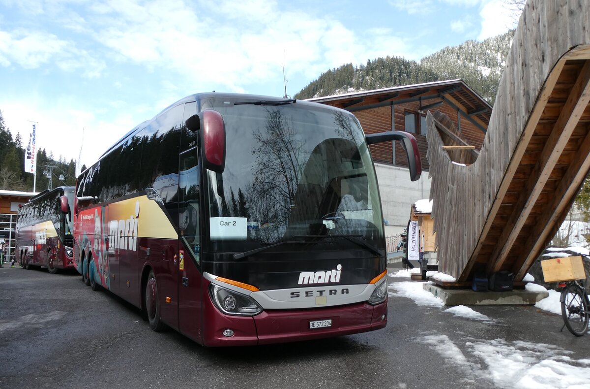 (285'007) - Marti, Kallnach - Nr. 4/BE 572'204 - Setra am 22. Februar 2026 in Adelboden, ASB