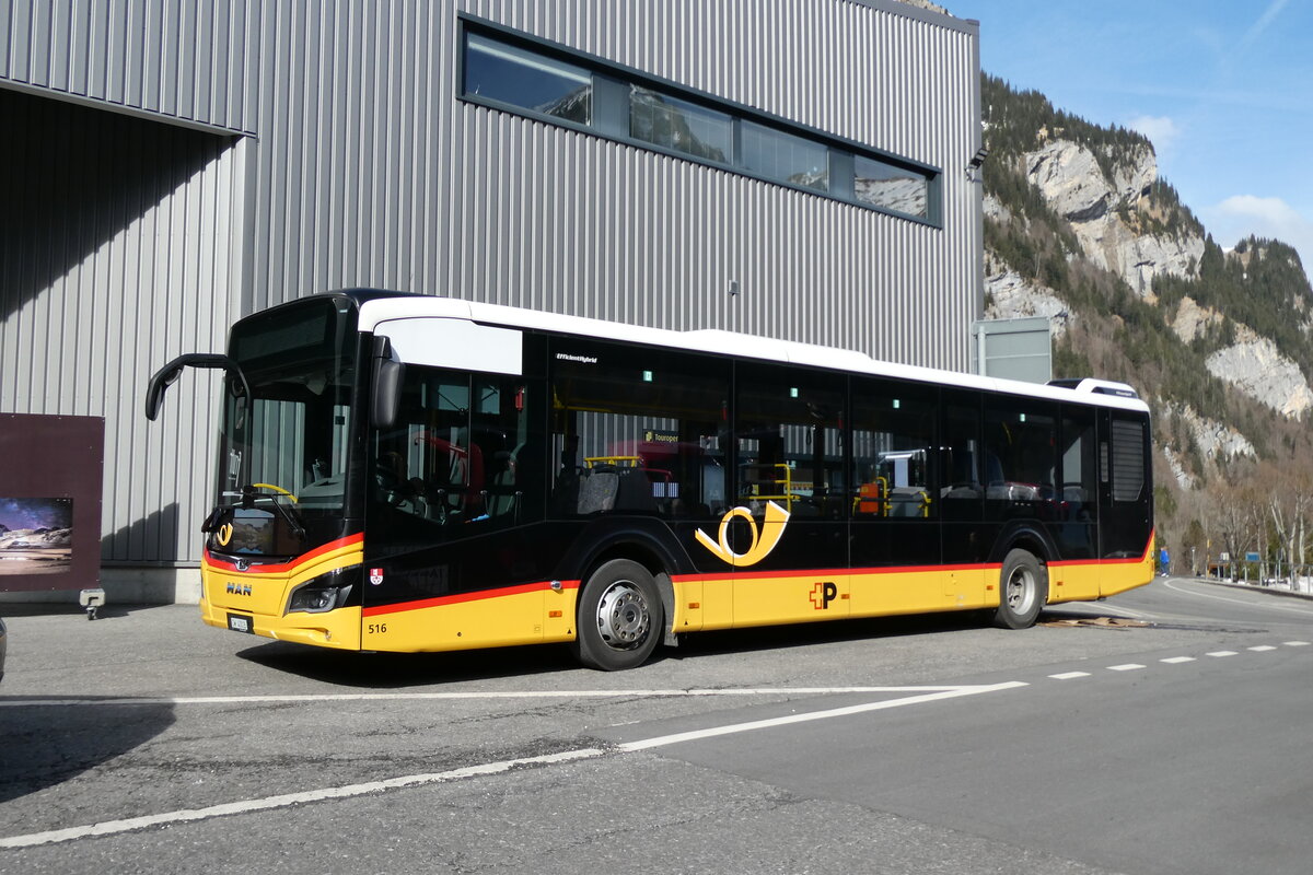 (285'098) - PostAuto Zentralschweiz - Nr. 516/OW 40'016/PID 11'747 - MAN am 28. Februar 2026 auf der St�ckalp