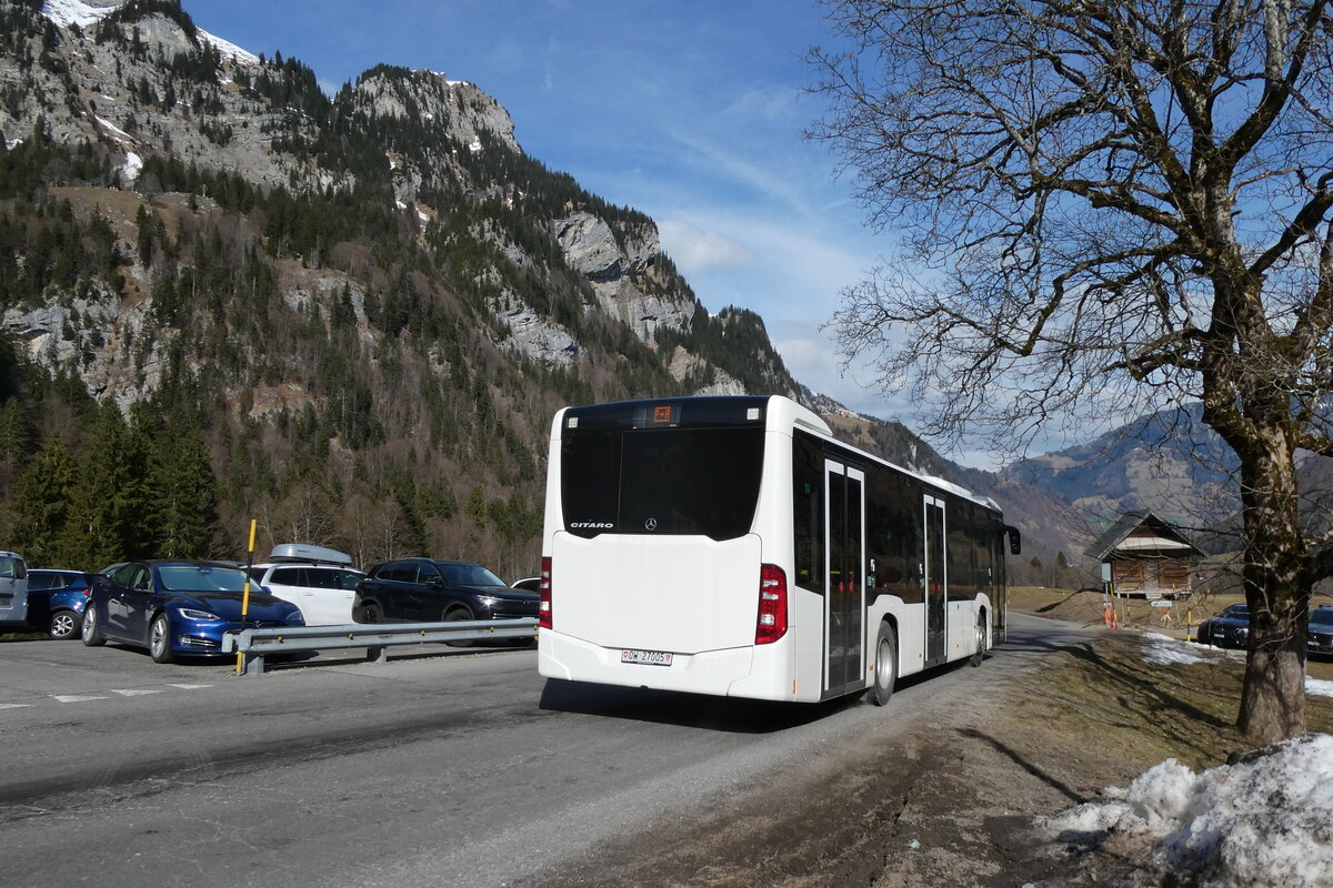 (285'111) - Koch, Giswil - OW 27'005 - Mercedes (ex Wiener Linien, A-Wien Nr. 8121) am 28. Februar 2026 auf der St�ckalp