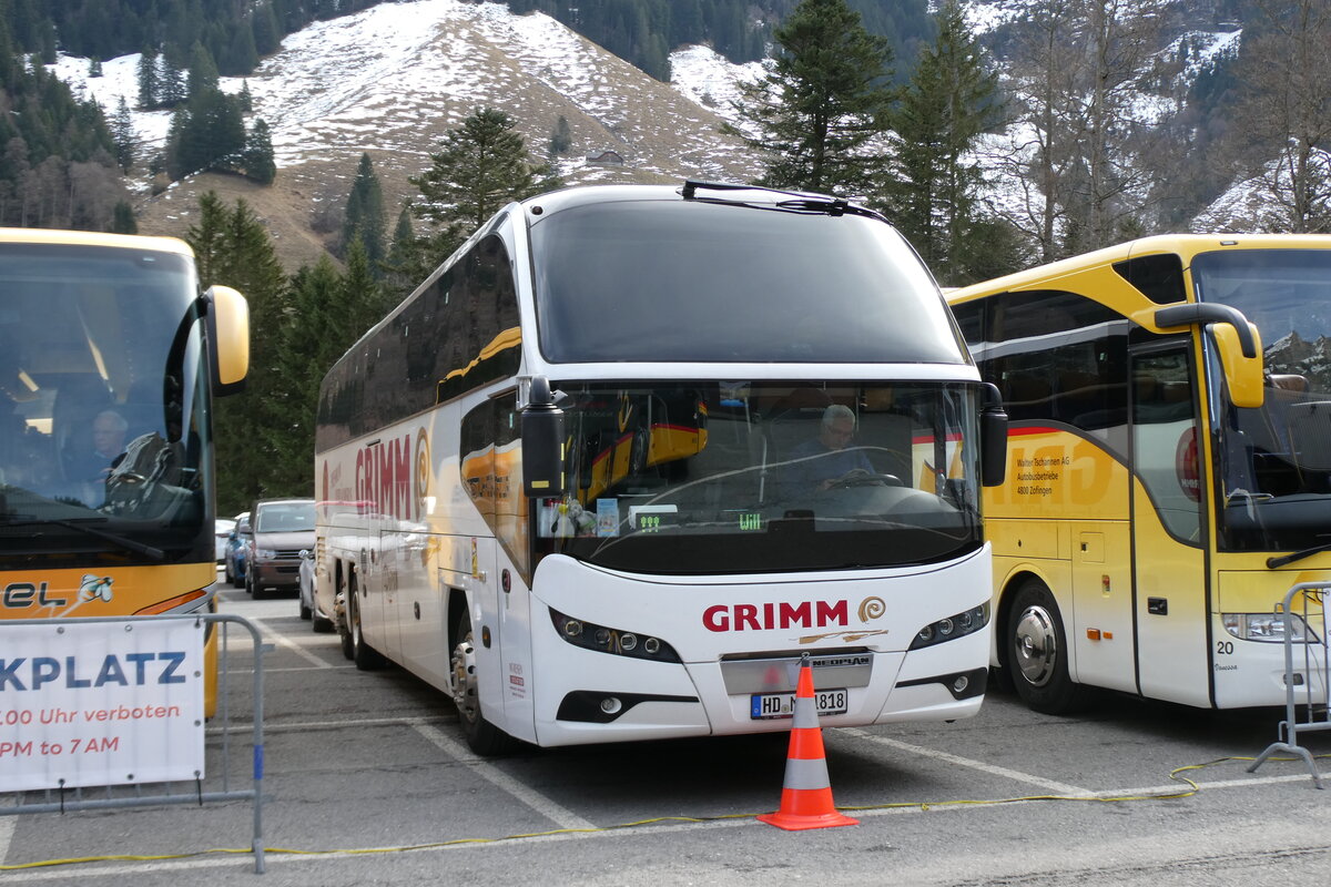 (285'126) - Aus Deutschland: Grimm, Mudau - HD-MT 1818 - Neoplan am 28. Februar 2026 auf der St�ckalp