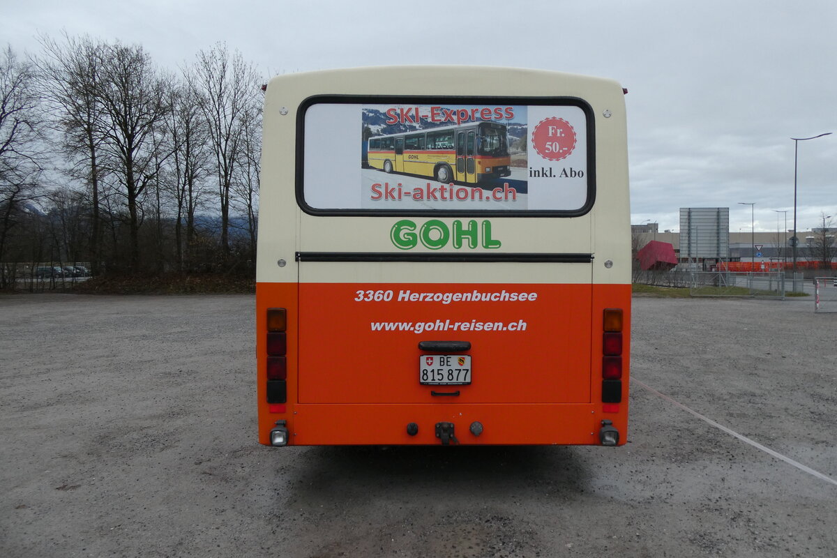 (285'150) - Gohl, Herzogenbuchsee - BE 815'877 - MAN/Lauber (ex AMSA Chiasso Nr. 19; ex Tresch, Amsteg PID 2290) am 1. M�rz 2026 in Thun, Kleine Allmend