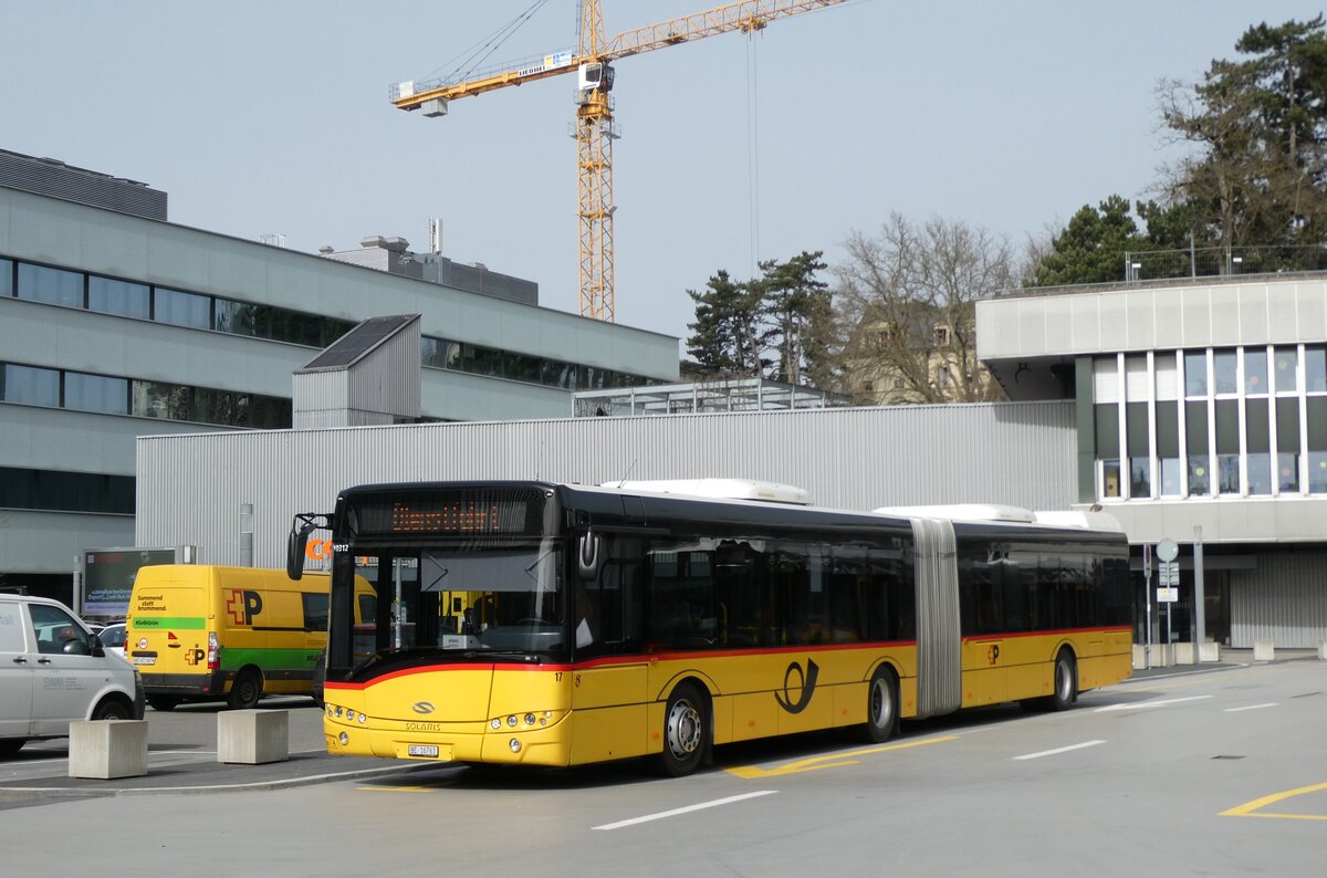 (285'236) - Steiner, Ortschwaben - Nr. 17/BE 16'761/PID 10'312 - Solaris (ex PostAuto Bern Nr. 682) am 6. M�rz 2026 in Bern, Postautostation