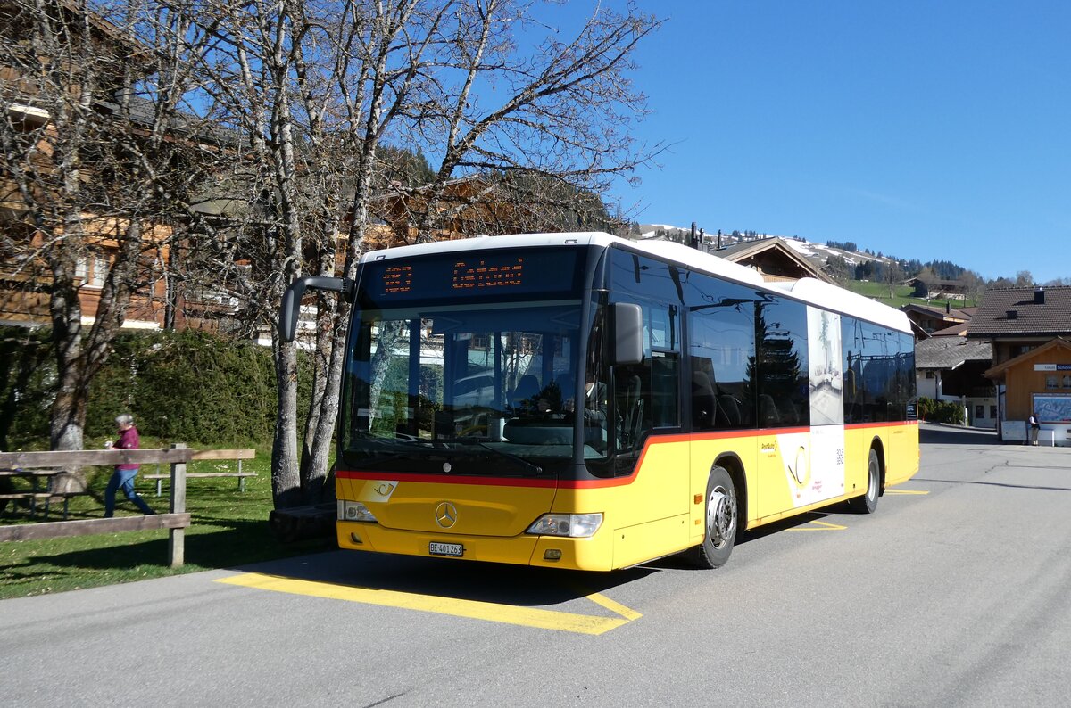(286'035) - PostAuto Bern - BE 401'263/PID 5417 - Mercedes (ex BE 610'544; ex BE 538'988; ex BE 637'781) - am 9. April 2026 beim Bahnhof Sch�nried