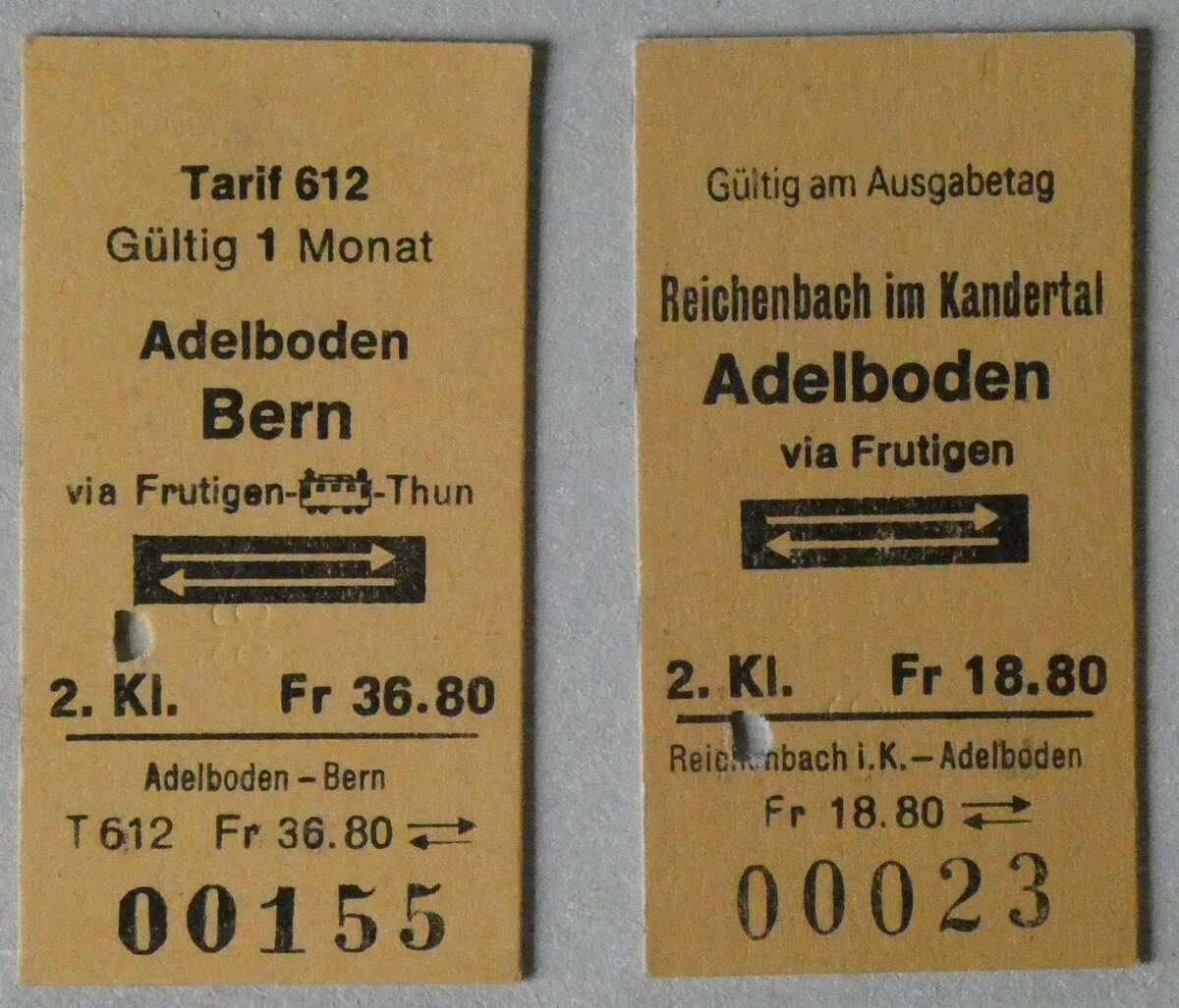 (286'122) - AFA-Einzelbillette am 12. April 2026 in Thun