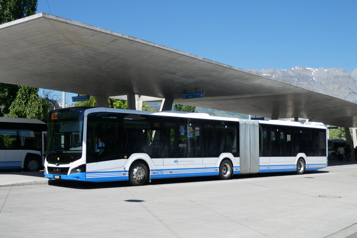 (286'531) - BSW Sargans - Nr. 362/SG 505'010 - MAN am 30. April 2026 beim Bahnhof Buchs