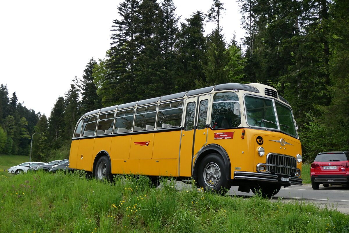 (286'803) - Gast, Reutigen - BE 24'079 - FBW/FHS (ex Nr. 1; ex Lambach, Gommiswald; ex Hotz, Rickenbach bei Wil/TG; ex P 24'079; ex P 21'579) am 3. Mai 2026 in Weier, Restaurant Tannenbad