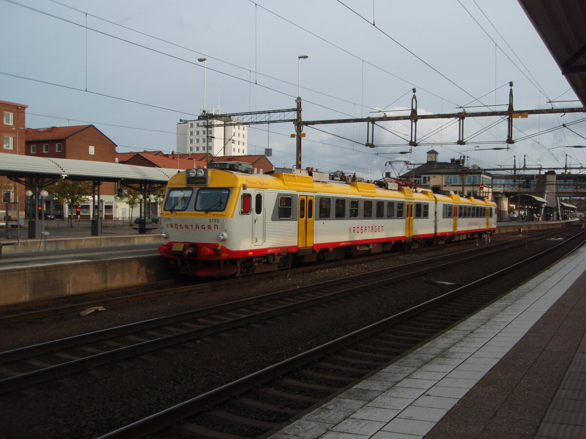3170 von Krösatågen als R nach Tranaas in Nässjö Central. 02.10.2023