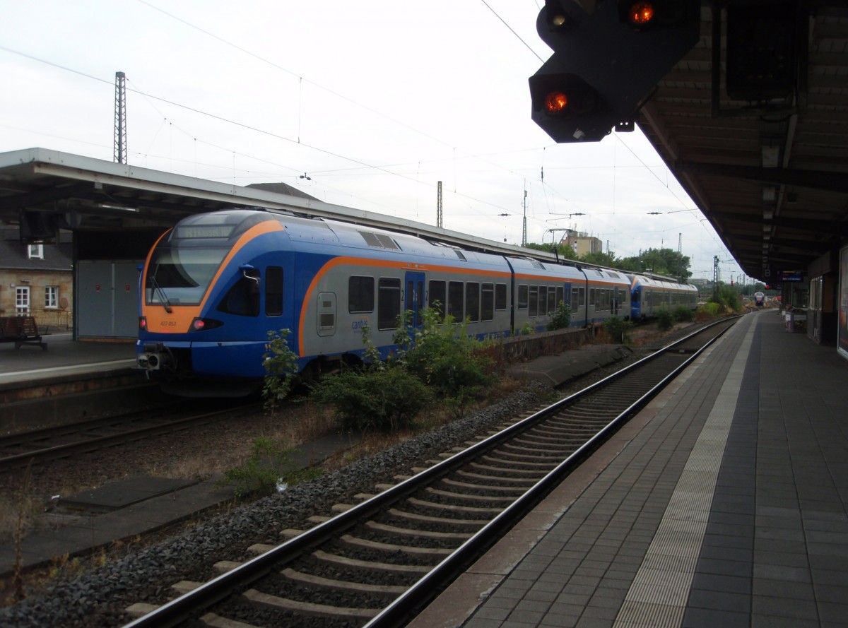 427 053 der Cantus Verkehrsgesellschaft als R 1 nach Kassel Hbf in Gttingen. 08.08.2013