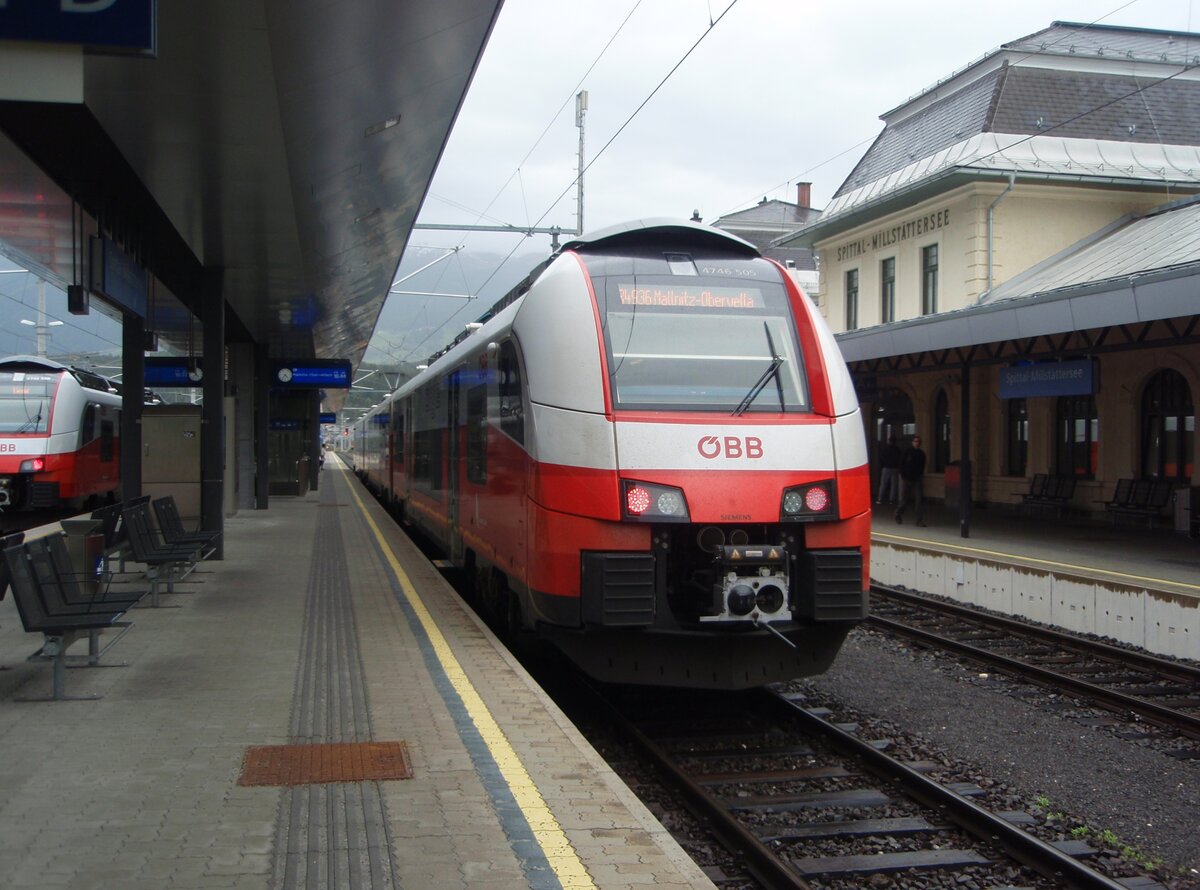 4746 505 als R nach Mallnitz-Obervellach in Spittal-Millstttersee. 02.05.2024