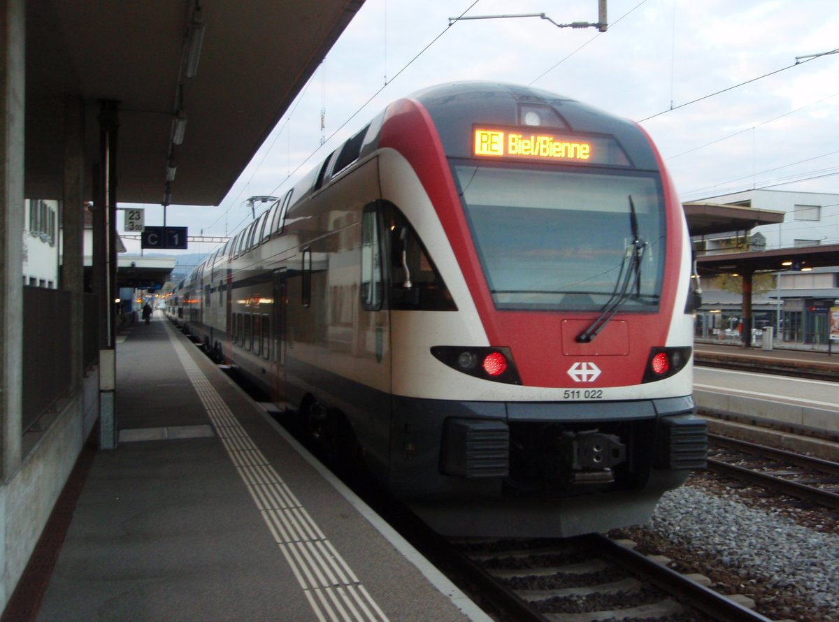 511 022 als RE Bern - Biel in Lyss. 06.05.2019