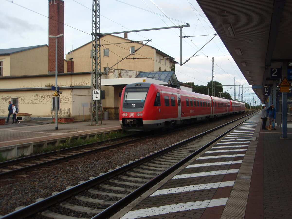 612 536 als RE 1 Göttingen - Gera Hbf in Gotha. 28.08.2021
