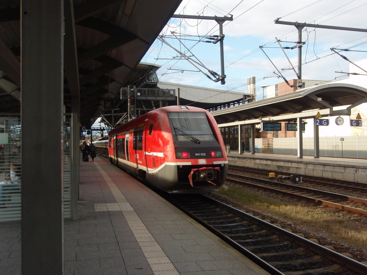 641 022 als RB 52 aus Leinefelde in Erfurt Hbf. 25.01.2025