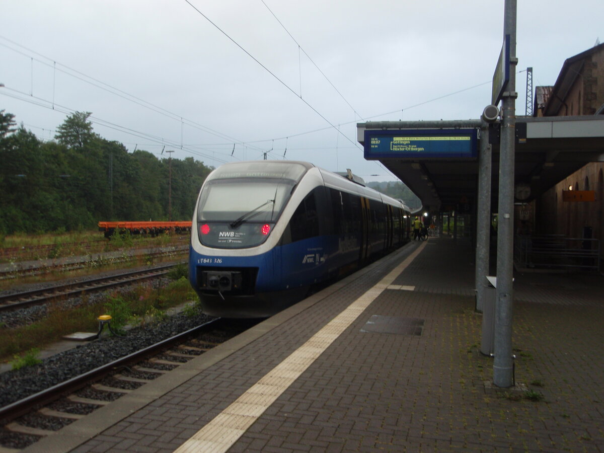 643 326 der NordWestBahn als RB 85 Paderborn Hbf - Gttingen in Altenbeken. 17.08.2024