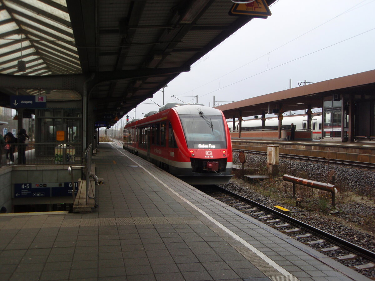 648 755 als RB 82 aus Bad Harzburg in Gttingen. 06.12.2024