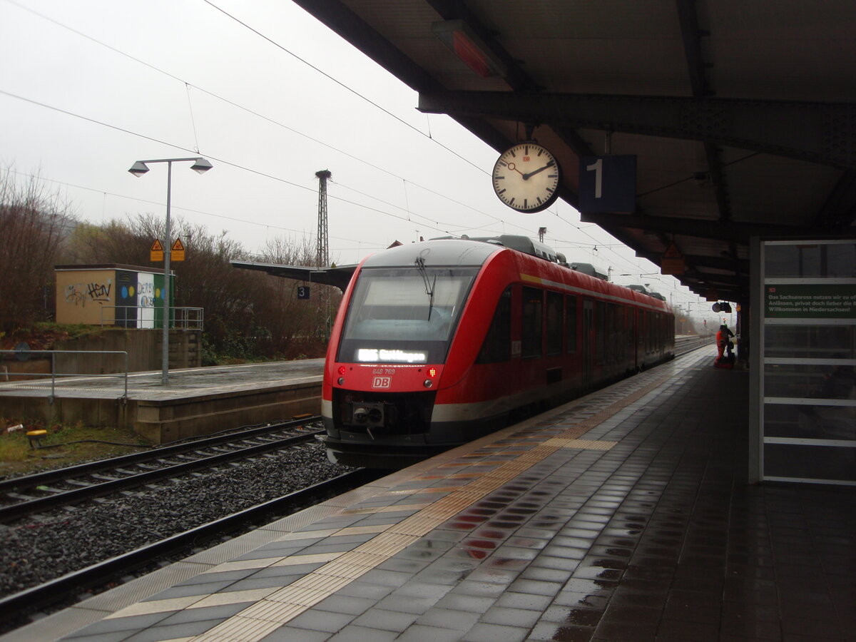 648 769 als RB 86 Einbeck Mitte - Gttingen in Einbeck-Salzderhelden. 06.12.2024