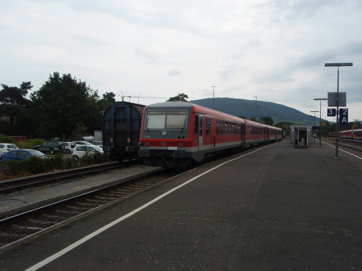 928 440 als RE Aschaffenburg Hbf - Crailsheim in Miltenberg. 27.07.2019