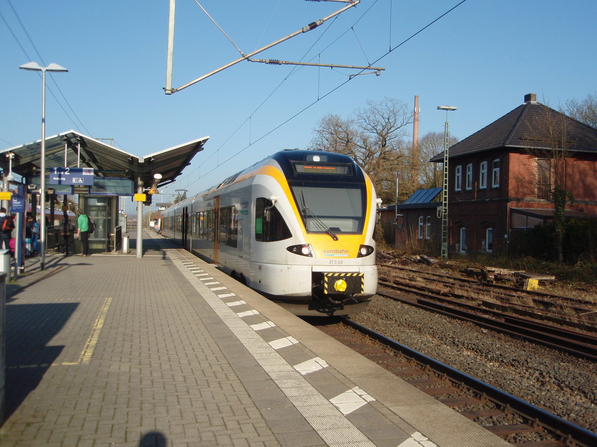 ET 5.06 der eurobahn als RB 89 nach Mnster (Westf.) Hbf in Warburg (Westf.). 30.03.2019