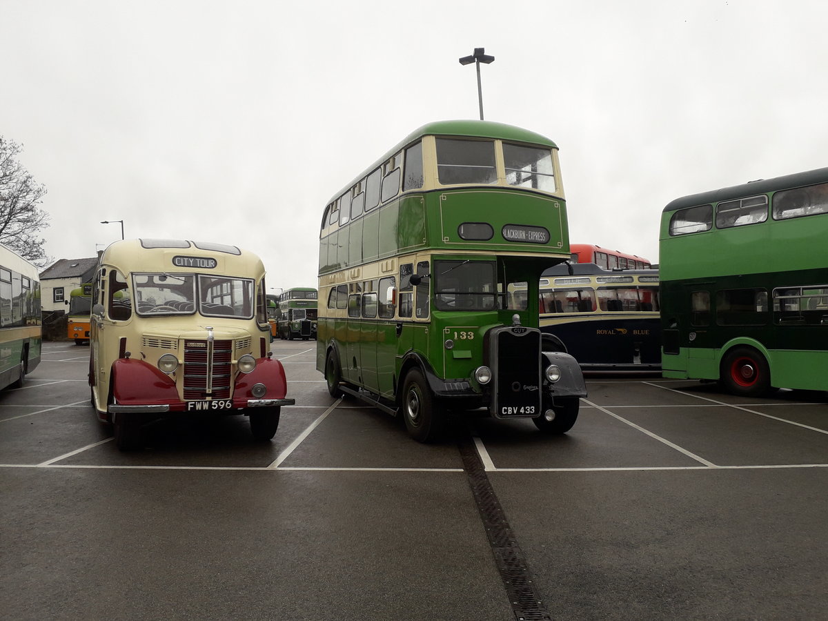 FWW 596
1947 Bedford OB
Duple C28F
New to West Yorkshire RCC, fleet number 646.

CBV 433
1949 Guy Arab III
Crossley H30/26R
New to Blackburn Corporation, fleet number 133.

Photographed at Skipton, North Yorkshire, UK, on Sunday 14th October 2018.