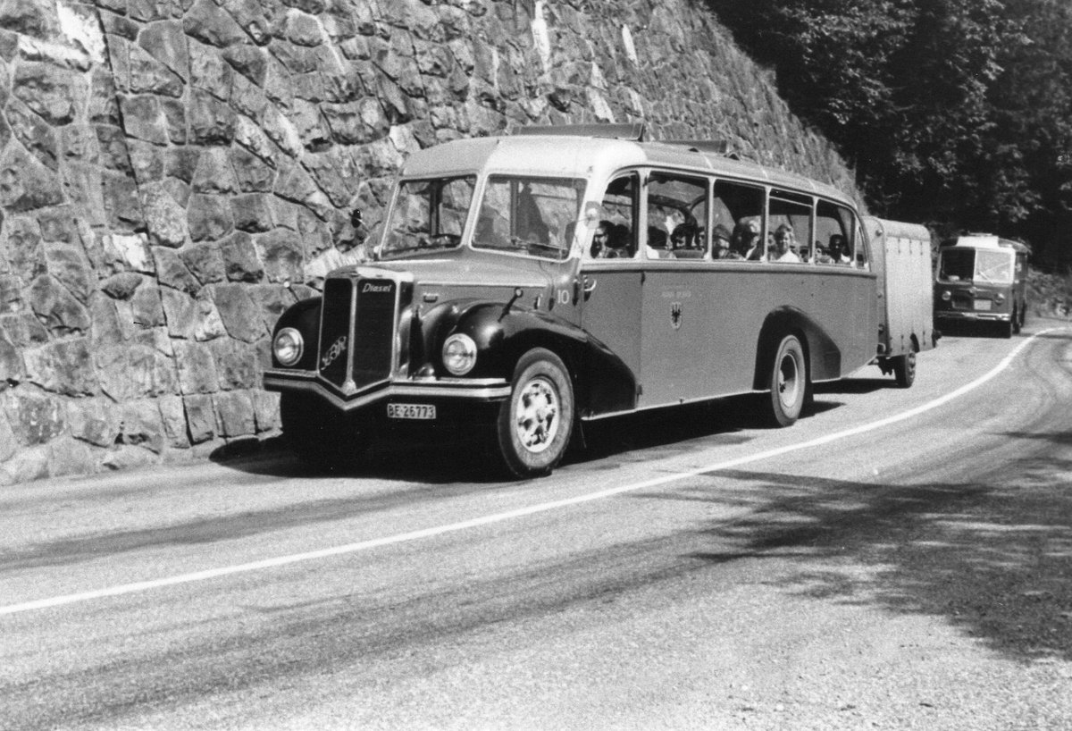 (R 23) - Aus dem Archiv: AFA Adelboden - Nr. 10/BE 26'773 - FBW/Lauber um 1969 in Achseten, Grund-Ladholz